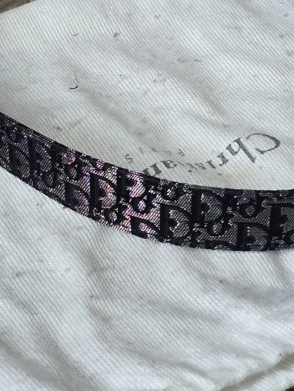 Dior Black Monogram CD Buckle Belt Galliano Era Size 70
